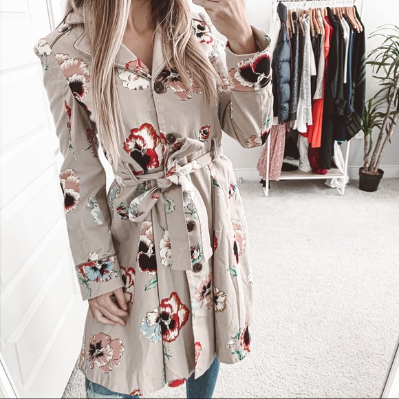 Anthropologie Jackets & Blazers - Anthropologie Pansy Corset Trench Tie Beige Coat